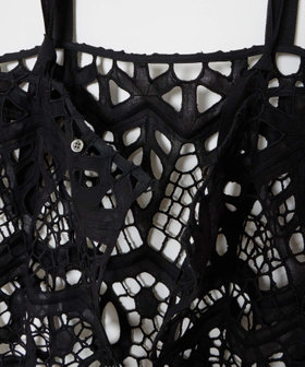 MATOKAMATOKA/カットワークレースキャミソール/FREE/コットン/BLK/MBES002 MATOKAMATOKA カットワークレースキャミ [MBES-002][MBES-004