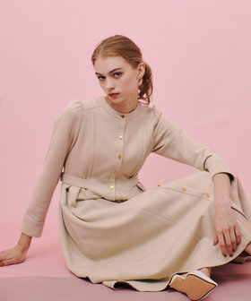 美品★LOULOU WILLOUGHBY★ボウタイ付 ロングワンピース 1 LOULOU WILLOUGHBY（ルルウィルビー）の「【LOULOU WILLOUGHBY