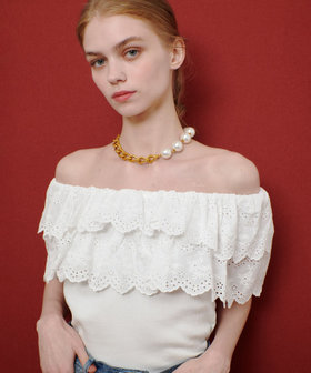 LOULOU WILLOUGHBY】レーススカラッププルオーバー|allureville