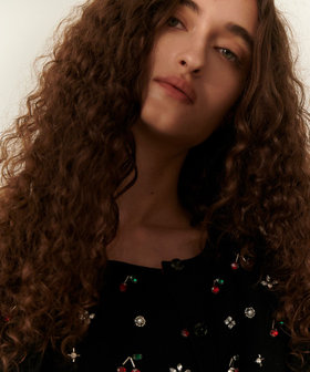 【LOULOU WILLOUGHBY】CHERRYビジュータンク