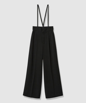 LOULOU WILLOUGHBY】ダブルクロスハイウエストサロペットパンツ