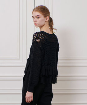 【LOULOU WILLOUGHBY】シフォンパピエメッシュプルオーバー LOULOU WILLOUGHBY】シフォンパピエメッシュプルオーバー|allureville