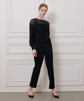 LOULOU WILLOUGHBY】シフォンパピエメッシュプルオーバー