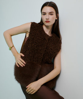 フェイクボアコンビニットジレ|allureville OFFICIAL SITE