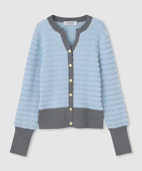 ◇【LOULOU WILLOUGHBY】フェザーボーダーカーディガン|allureville