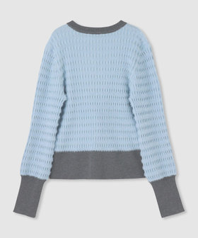 ◇【LOULOU WILLOUGHBY】フェザーボーダーカーディガン|allureville