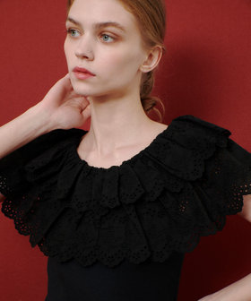 tシャツ 「LOULOU WILLOUGHBY」レーススカラッププルオーバー レディース LOULOU WILLOUGHBY】レースドッキングプルオーバーブラウス