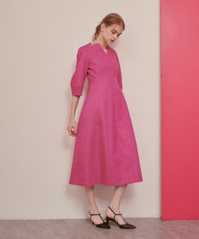 LOULOU WILLOUGHBY 近年モデル SASHAジャガードワンピース LOULOU WILLOUGHBY】ETIQUE フラワージャガードワンピース