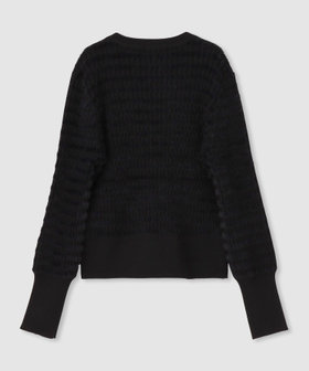 新品 LOULOU カーディガン フェザー ニット トップス アルアバイル ◇【LOULOU WILLOUGHBY】フェザーボーダー