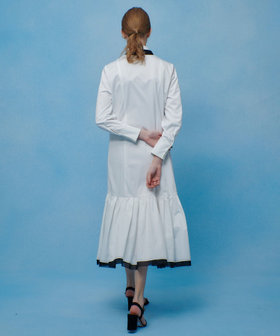 LOULOU WILLOUGHBY】メモリーツイルティアードシャツワンピース