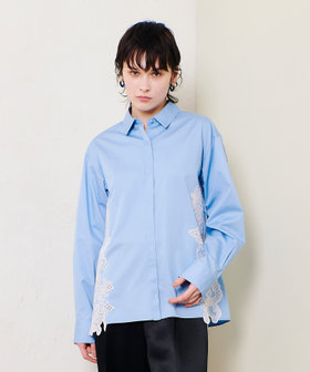 PRIOAURE カラフルシャツ サイズ48上下 サイドエンブロイダリーシャツブラウス|allureville OFFICIAL