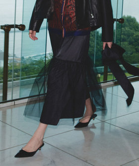 パニエ付きスカート