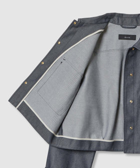 リジッドデニムライクブルゾン|allureville OFFICIAL SITE / ONLINE