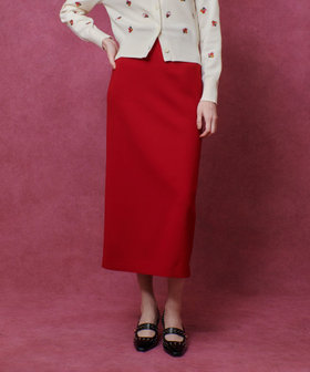 LOULOU WILLOUGHBY】ウール混ダブルクロスタイトスカート|allureville