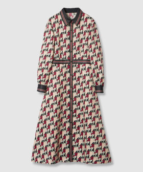 【美品】アルアバイル-allureville-ジオメトリックプリントワンピース モダンジオメトリックプリントワンピース|allureville OFFICIAL