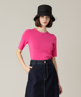 LOULOU WILLOUGHBY】ソウバリクルー5分袖プルオーバー