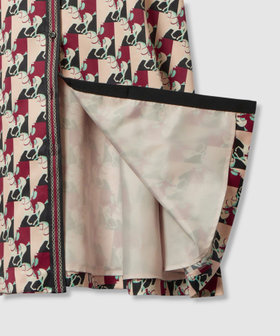 LOULOU WILLOUGHBY】ホースジオメトリックプリントシャツワンピース