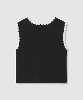 LOULOU WILLOUGHBY】クロッシェフラワートリミングプルオーバー