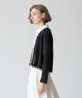 新品未使用ギマテープティアードフリンジカーディガン ギマテープティアードフリンジカーディガン|allureville