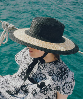 【LOULOU WILLOUGHBY】バイカラーキャペリン