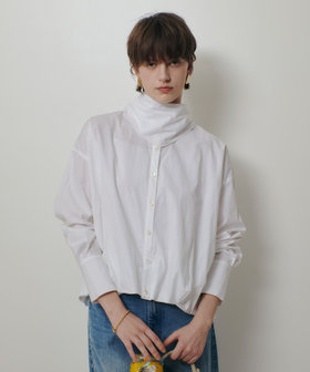 スカーフ付バルーンシャツ