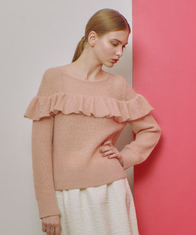 LOULOU WILLOUGHBY】モヘヤラッフルプルオーバー|allureville