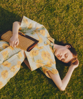 【LOULOU WILLOUGHBY】サンフラワーJQステンカラーショートジャケット