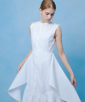 【LOULOU WILLOUGHBY】レイヤードレープワンピース