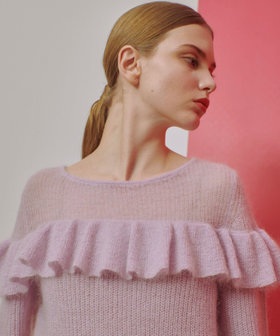 週末お値下げ‼️LOULOU WILLOUGHBY モヘアニット LOULOU WILLOUGHBY】モヘヤラッフルプルオーバー|allureville OFFICIAL