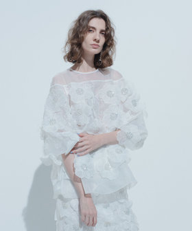 LOULOU WILLOUGHBY】オーガンフラワーブラウス|allureville OFFICIAL