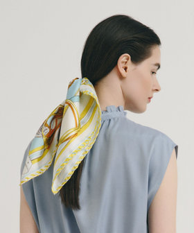 【manipuri(マニプリ)】65×65 SILK SCARF