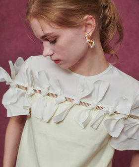 【LOULOU WILLOUGHBY】ポイントリボンプルオーバー