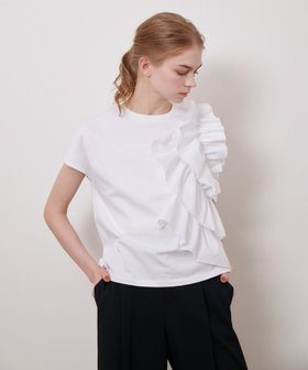 【美品】 ルルウィルビー ギャザーレイヤーTシャツ フリル LOULOU WILLOUGHBY】ギャザーレイヤーTシャツ|allureville