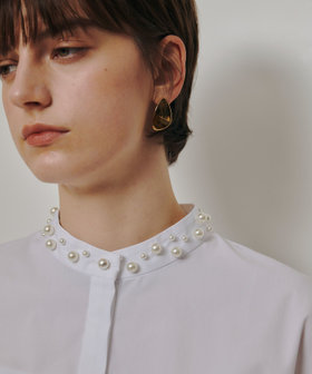 パールカラーコクーンブラウス