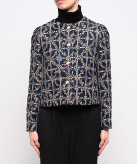 LOULOU WILLOUGHBY】MALHIA KENTラメジャガード ジャケット