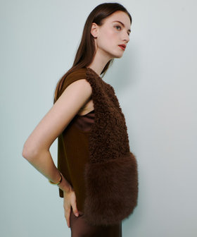 フェイクボアコンビニットジレ|allureville OFFICIAL SITE / ONLINE