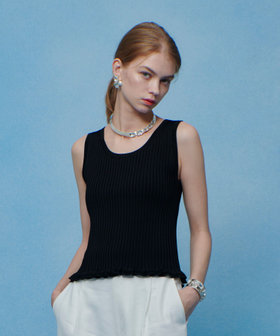 LOULOU WILLOUGHBY】ワイドリブヘムフリルタンク|allureville OFFICIAL