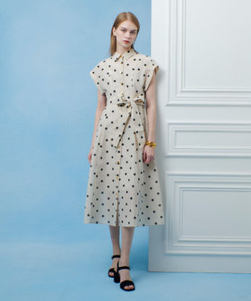 ◇【LOULOU WILLOUGHBY】オーガンドットワンピース