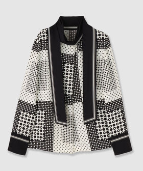 幾何プリントボウタイブラウス|allureville OFFICIAL SITE / ONLINE