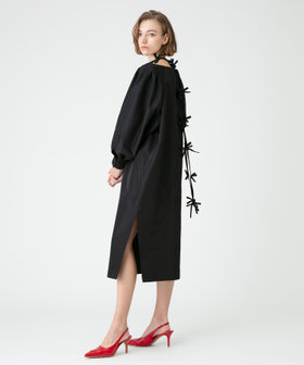 LOULOU WILLOUGHBY】メモリーツイルリボンワンピース