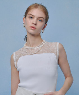 【LOULOU WILLOUGHBY】レーシィビスチェプルオーバー