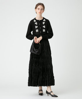LOULOU WILLOUGHBY】パール刺繍モヘアレーシィカーデ LOULOU WILLOUGHBY】パール刺繍モヘアレーシィカーデ