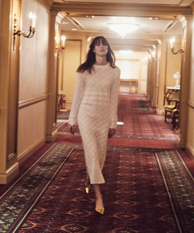 レースニットワンピース