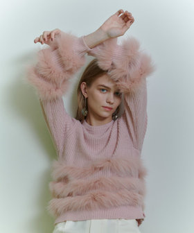 LOULOU WILLOUGHBY】フォックスファートリミングプルオーバー