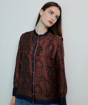 OFFICINAペイズリープリントブラウス