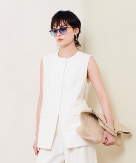 美品☆アルアバイル☆リネンコンピケダブルジレ リネン混ジレ|allureville OFFICIAL SITE / ONLINE SHOP