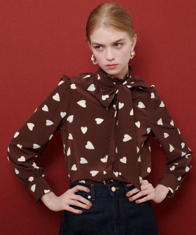 LOULOU WILLOUGHBY プチハートプリントブラウス LOULOU WILLOUGHBY（ルルウィルビー）の「【LOULOU WILLOUGHBY