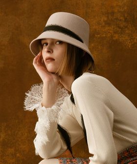 【LOULOU WILLOUGHBY】リボンバケットハット