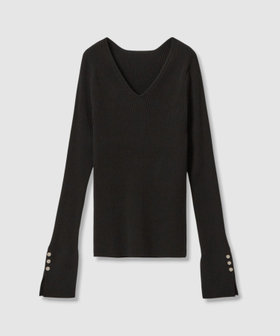 袖釦Vネックプルオーバー|allureville OFFICIAL SITE / ONLINE