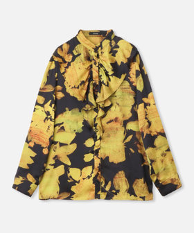 アルアバイルモダンフラワープリントフリルブラウス